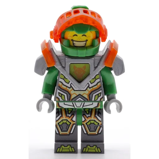 LEGO minifig Aaron Fox with Trans-Neon Orange Visor and Silver Armor (fig-003114)