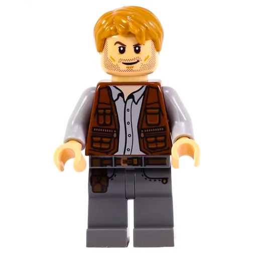 Owen Grady with Reddish Brown Vest (and Dark Bluish Gray Legs with Holster)