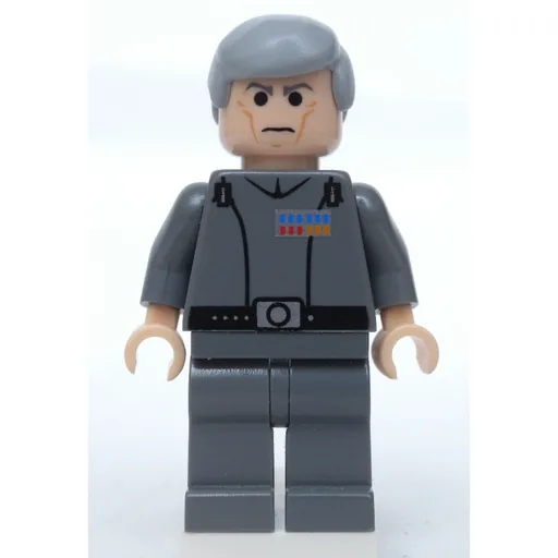 Grand Moff Wilhuff Tarkin (Dark Bluish Gray, Smooth Hair)