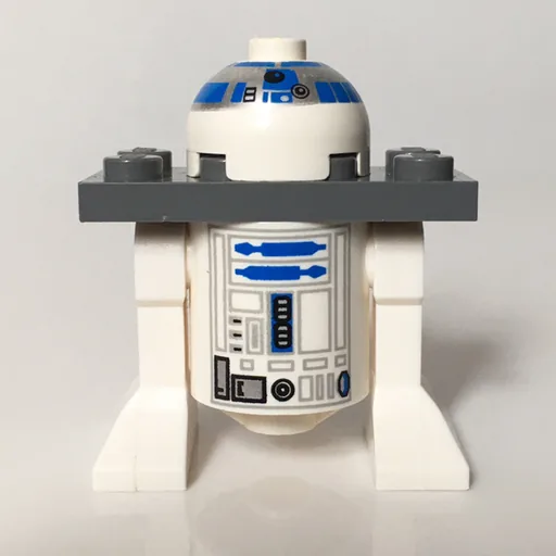Astromech Droid (R2-D2, White Dome, Dark Bluish Gray Serving Tray)
