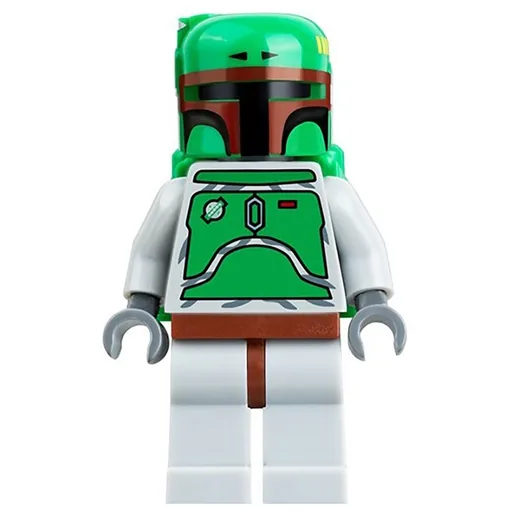 Boba Fett (Helmet and Jetpack with Dark Brown Highlights, Light Bluish Gray Armor)