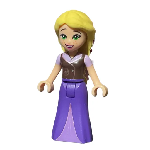 Rapunzel (Dark Brown Top, Dark Purple Dress, Bows in Hair)