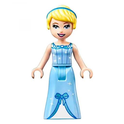 Cinderella (Bright Light Blue Dress, White Under-Dress - Thick Hinge)
