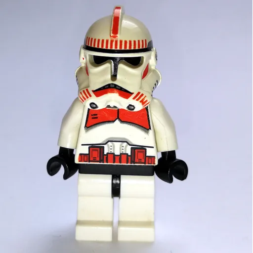 Clone Shock Trooper (Red Markings, Plain Black Head, Black Hips)