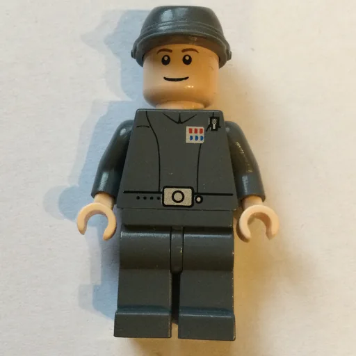 Imperial Officer / Captain / Commandant / Commander (Dark Bluish Gray Uniform, Cavalry Cap, Brown Eyebrows)