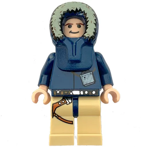 Han Solo (Hoth Outfit, Dark Blue Hood, Black Eyes)