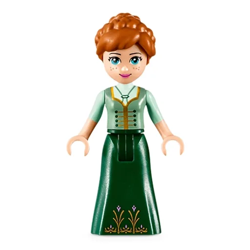 Anna (Sand Green and Dark Green Dress, Closed Mouth)