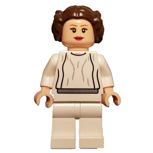 Princess Leia (White Robe, Dark Brown Hair, Plain Belt)