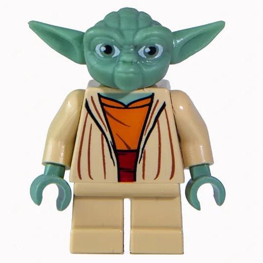 Yoda (Sand Green Head with Gray Hair, Dark Red Sash (Clone Wars))