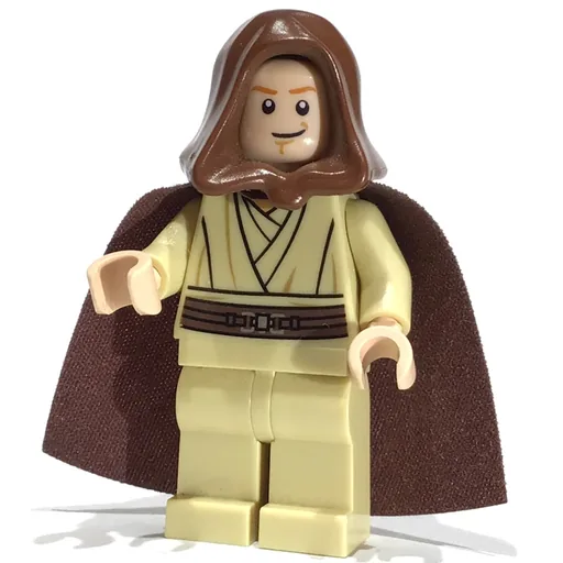 Obi-Wan Kenobi (Padawan, Reddish Brown Hood and Cape, White Pupils)