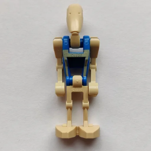 Battle Droid Pilot (Blue Torso with Tan Print, Two Bent Arms)