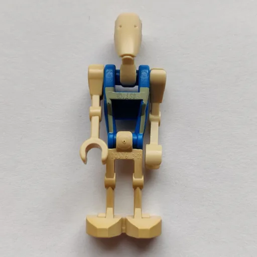 Battle Droid Pilot (Blue Torso with Tan Print, One Bent Arm, One Straight Arm)