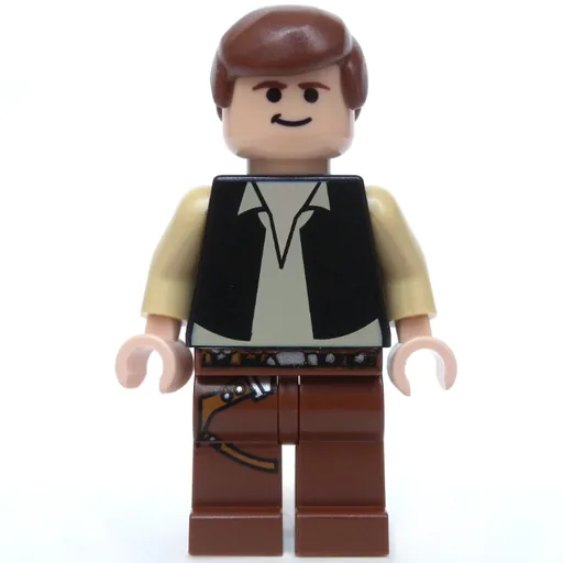 Han Solo (Black Vest, Reddish Brown Legs, Black Eyes)