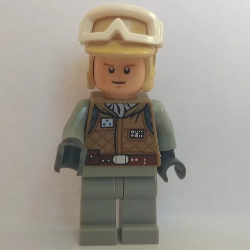 Luke Skywalker (Hoth Outfit, Tan Hat, Light Bluish Gray Legs)