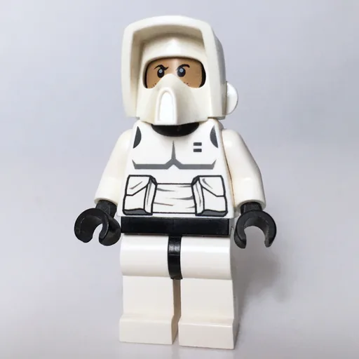 Scout Trooper (Printed Black Head, White Legs)