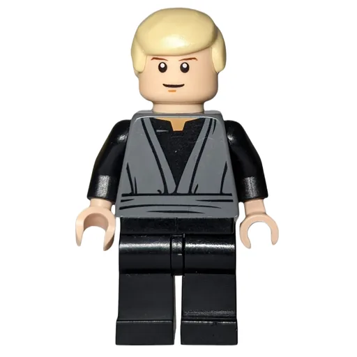 Luke Skywalker (Dark Bluish Gray Robes, Tan Hair, Single Sided Head)