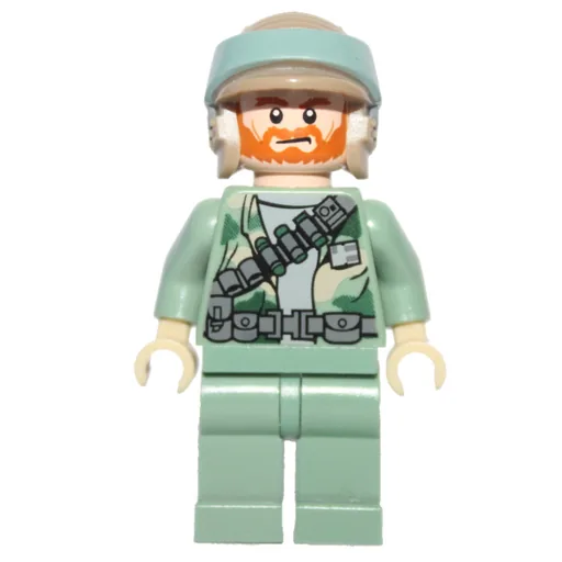 Rebel Trooper in Endor Uniform (Sand Green Legs, Dark Orange Beard)