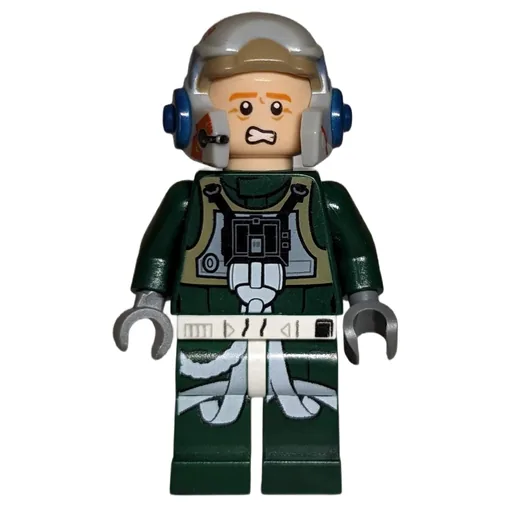 Rebel Pilot A-wing (Dark Green Uniform, Sand Blue Helmet Stripe)