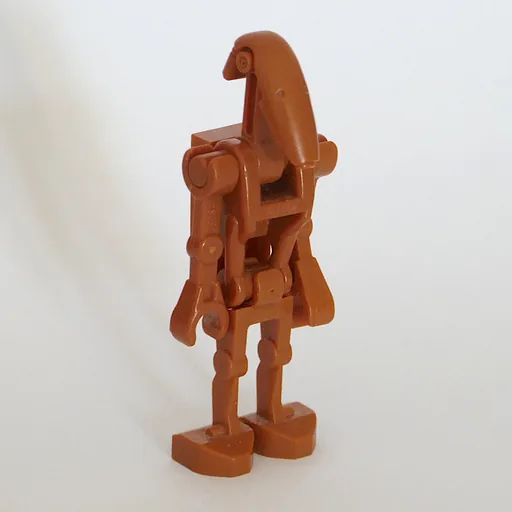 Battle Droid (Dark Orange, One Straight Arm, One Bent Arm, 1 x 2 Plate on Back)