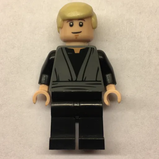 Luke Skywalker (Dark Bluish Gray Robes, Tan Hair, Dual Sided Head)