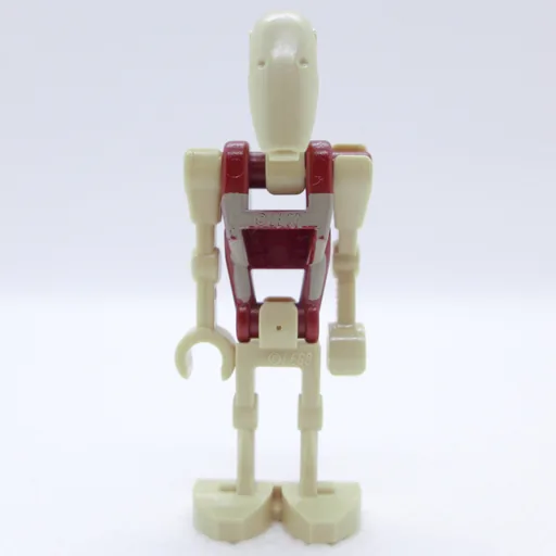 Battle Droid Security (Dark Red Torso with Tan Print, One Bent Arm, One Straight Arm)