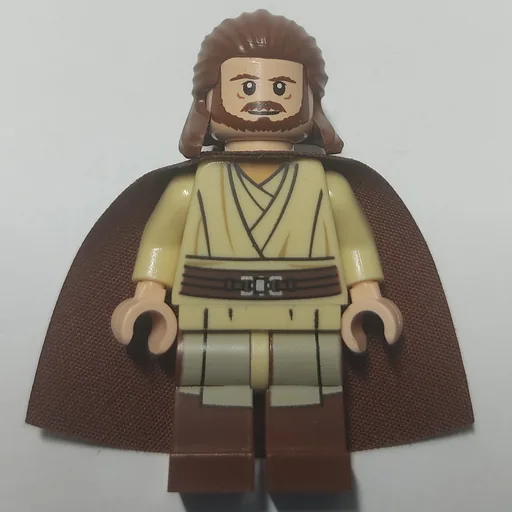 Qui-Gon Jinn (Printed Reddish Brown Legs, Cape)
