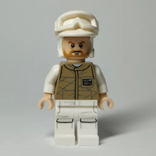 Rebel Trooper in Hoth Uniform (White Hat, Dark Tan Jacket, Beard)