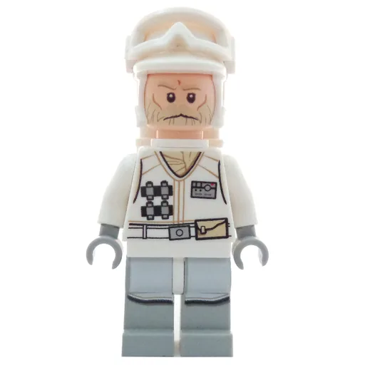Rebel Trooper in Hoth Uniform (White Hat, White Jacket, Tan Beard, Backpack)