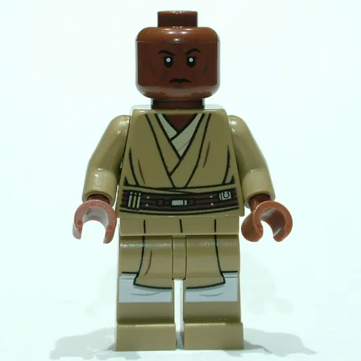 Mace Windu (Dark Tan Printed Legs, Closed Mouth)