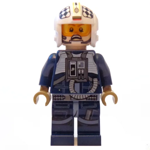 Rebel Pilot U-wing / Y-wing (Dark Blue Flight Suit, Black and White Checks on Helmet)