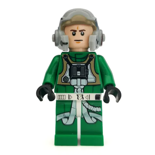 Rebel Pilot A-wing (Green Uniform, White Pupils)