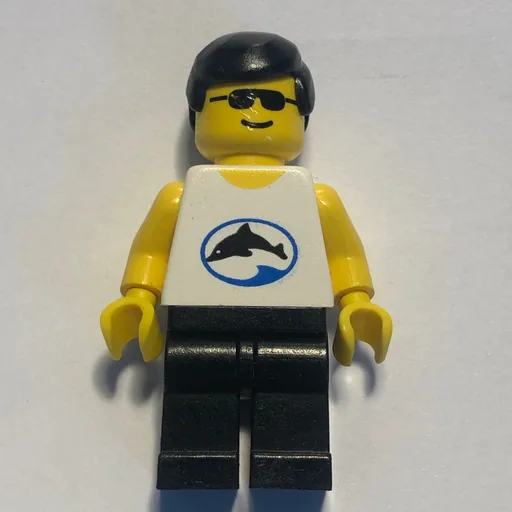 Man (White Torso with Dolphin, Black Legs, Sunglasses)