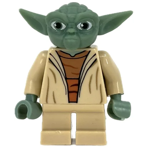 Yoda (Sand Green Head with Gray Hair, Dark Orange Sash (Clone Wars))