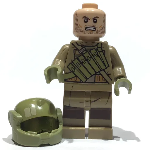 Resistance Soldier (Olive Green Helmet, Dark Tan Hoodie with Ammo Pouch)