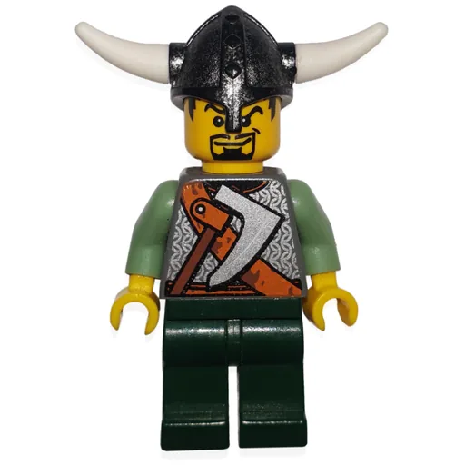 Viking Warrior (Armour, Battle Axe on Torso, Sand Green Arms, Dark Green Legs)
