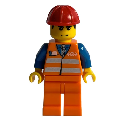 Train Worker (Orange Safety Vest, Orange Legs, Red Helmet)