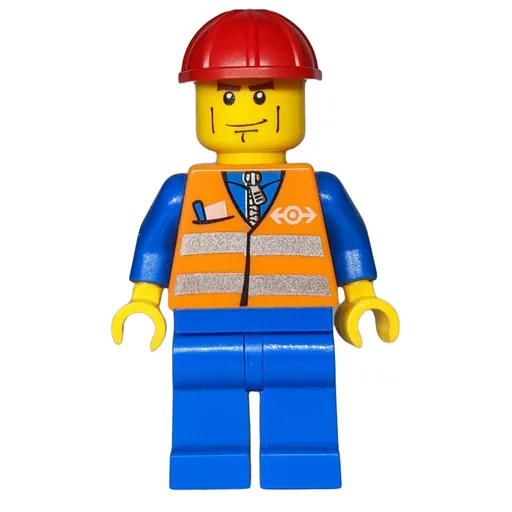 Worker (Orange Safety Vest, Blue Legs, Red Helmet)