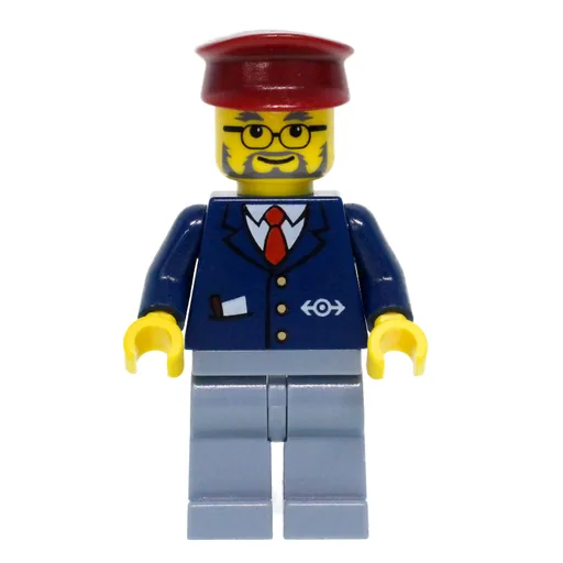 Conductor (Dark Blue Jacket, Sand Blue Legs, Dark Red Hat)