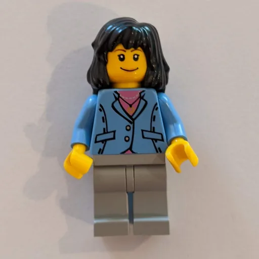 Woman (Medium Blue Torso, Light Bluish Gray Legs)