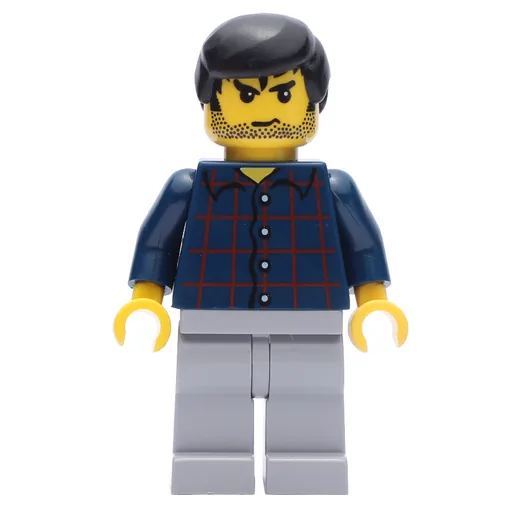 Man (Dark Blue Plaid Torso, Light Bluish Gray Legs)