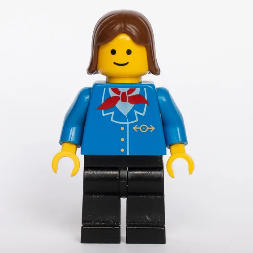 Train Worker (Blue Jacket, Black Legs, Female)