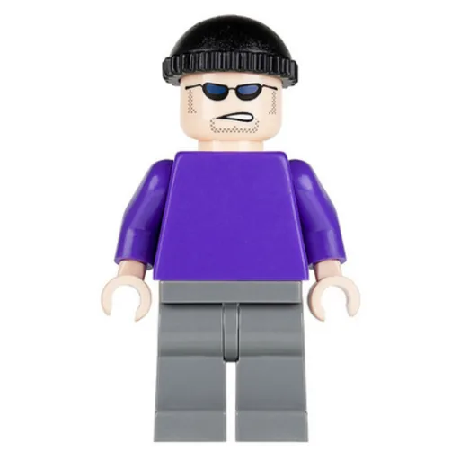 The Joker's Henchman with Plain Dark Purple Torso