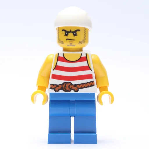 Pirate (Red Stripes, Blue Legs, White Bandana)