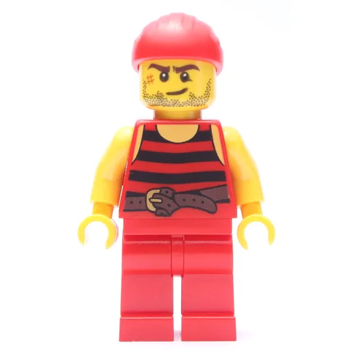 Pirate (Red Stripes, Red Legs, Red Bandana)