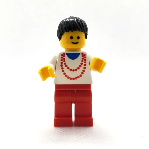 Woman (White Torso, Yellow Necklace, Red Legs, Black Hair)