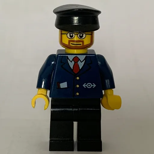Conductor (Dark Blue Jacket, Black Legs, Black Hat, Beard)