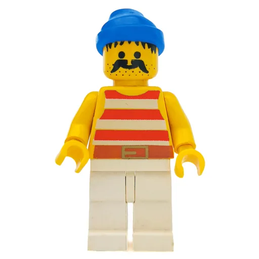 Pirate (Red Stripes, White Legs, Blue Bandana)