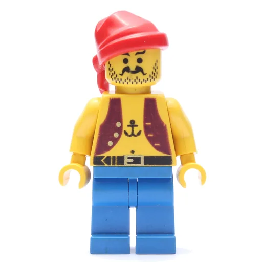 Pirate (Dark Purple Vest, Anchor Tattoo, Blue Legs, Red Bandana)
