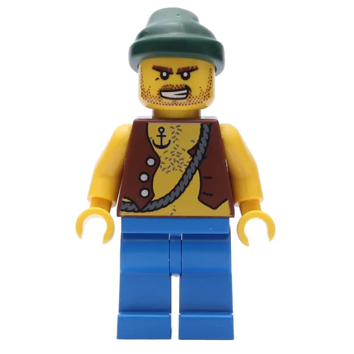 Pirate (Anchor Tattoo, Blue Legs, Dark Green Bandana)