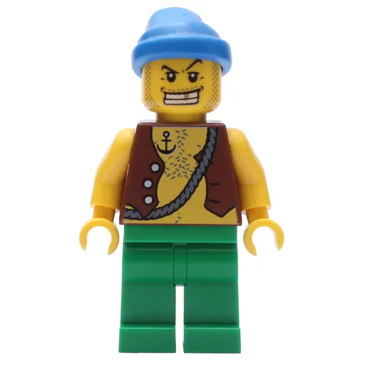 Pirate (Anchor Tattoo, Green Legs, Blue Bandana)